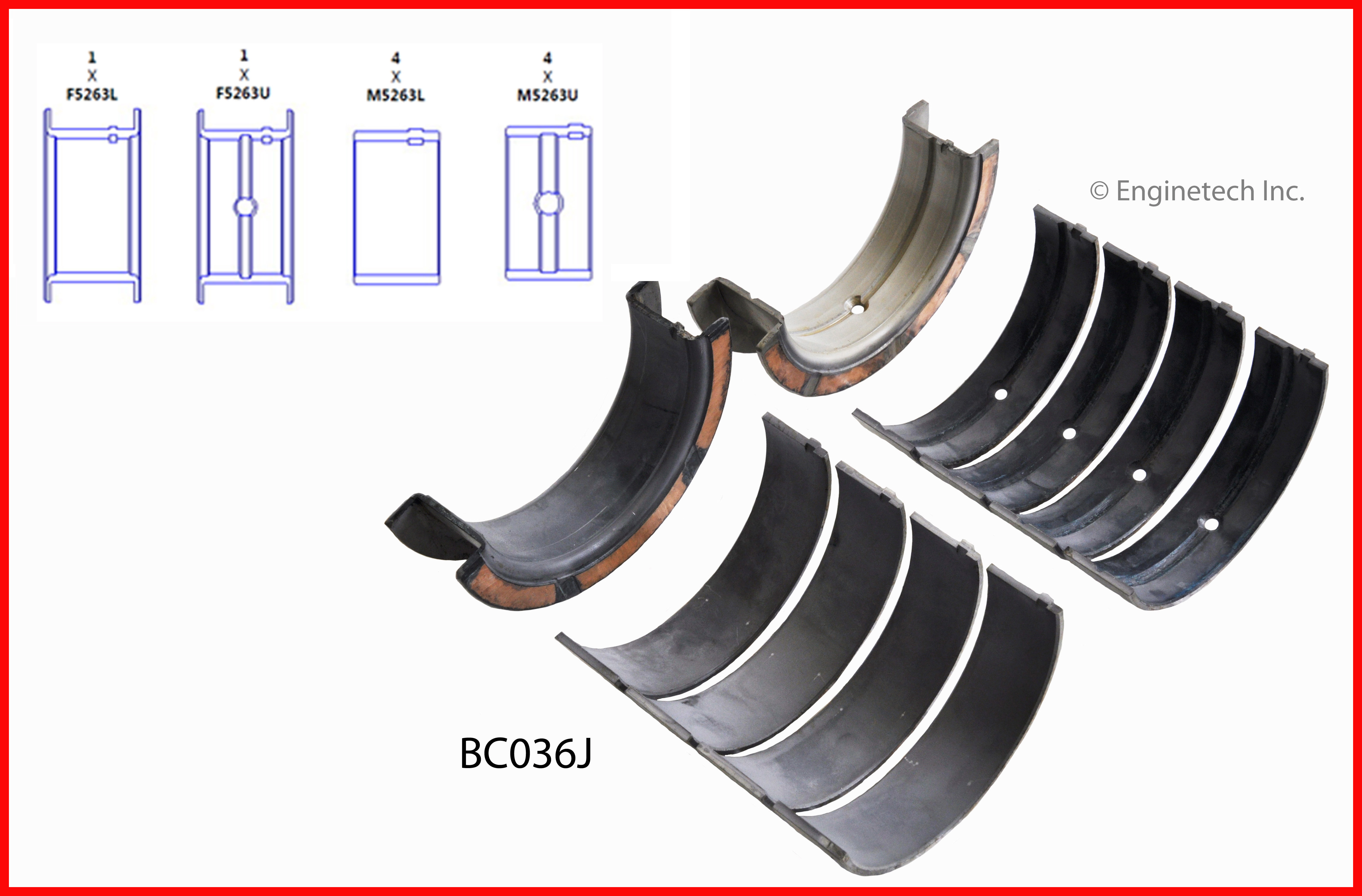 Engine Crankshaft Main Bearing Set