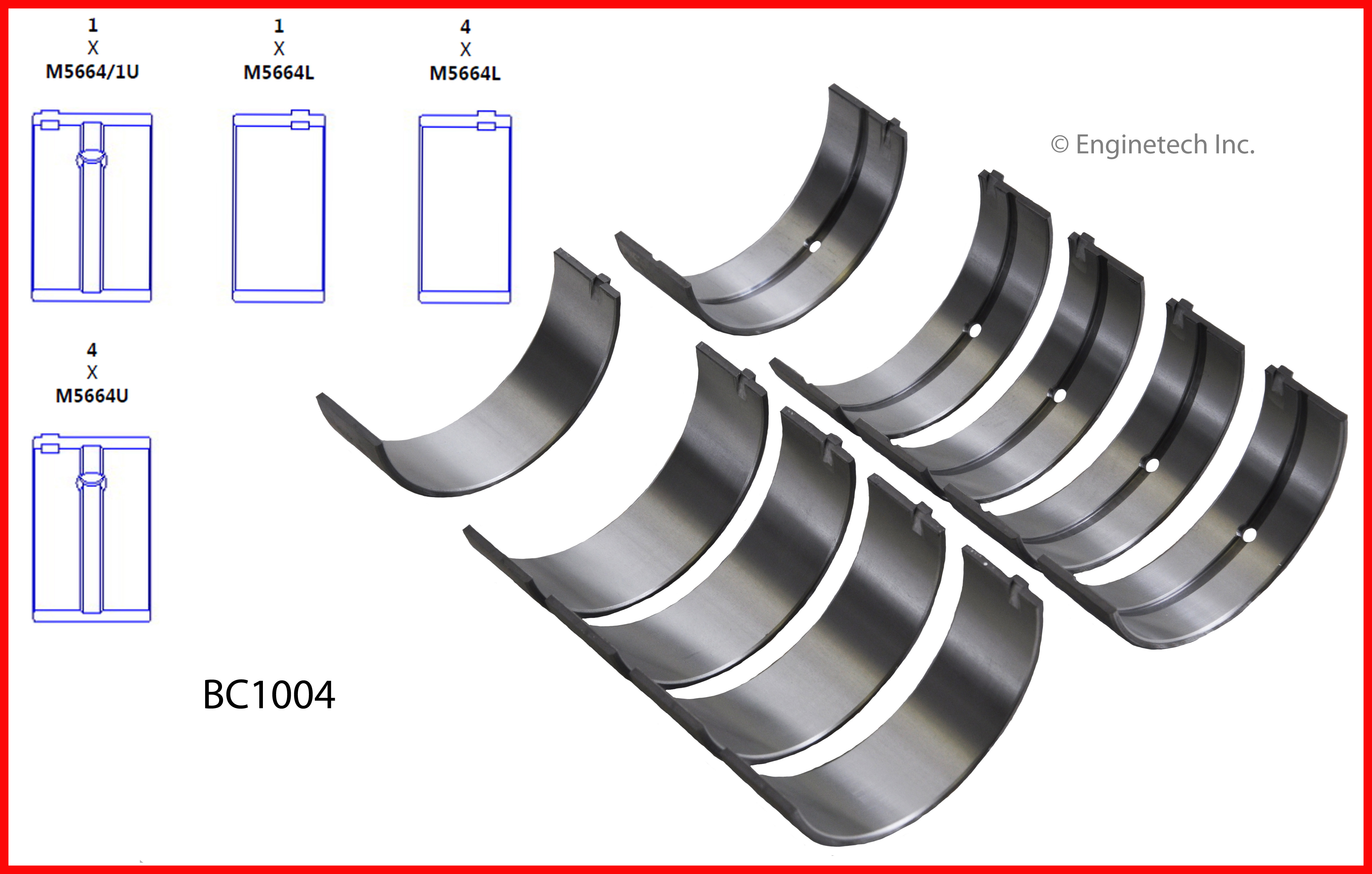 Engine Crankshaft Main Bearing Set