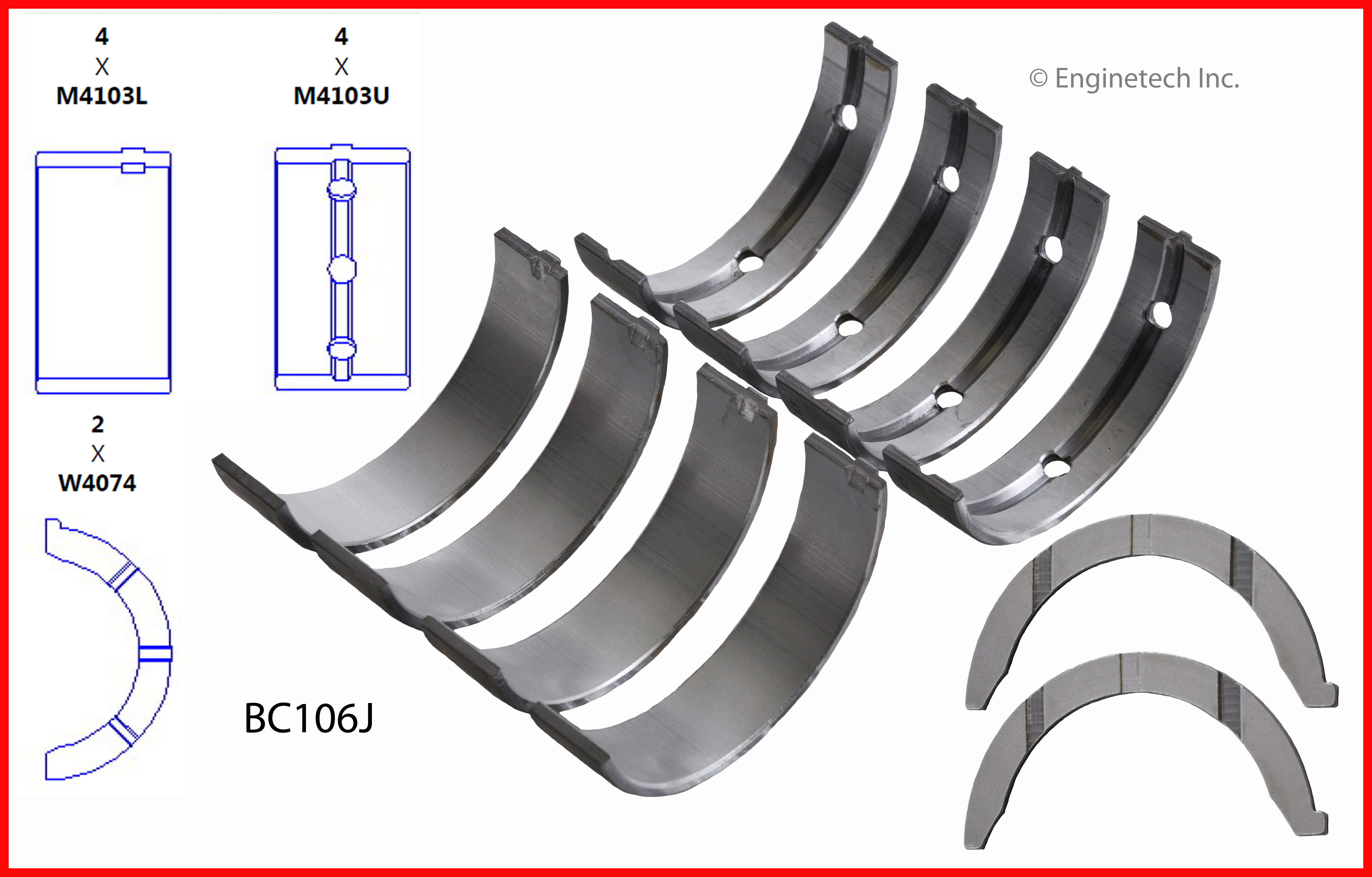 Engine Crankshaft Main Bearing Set