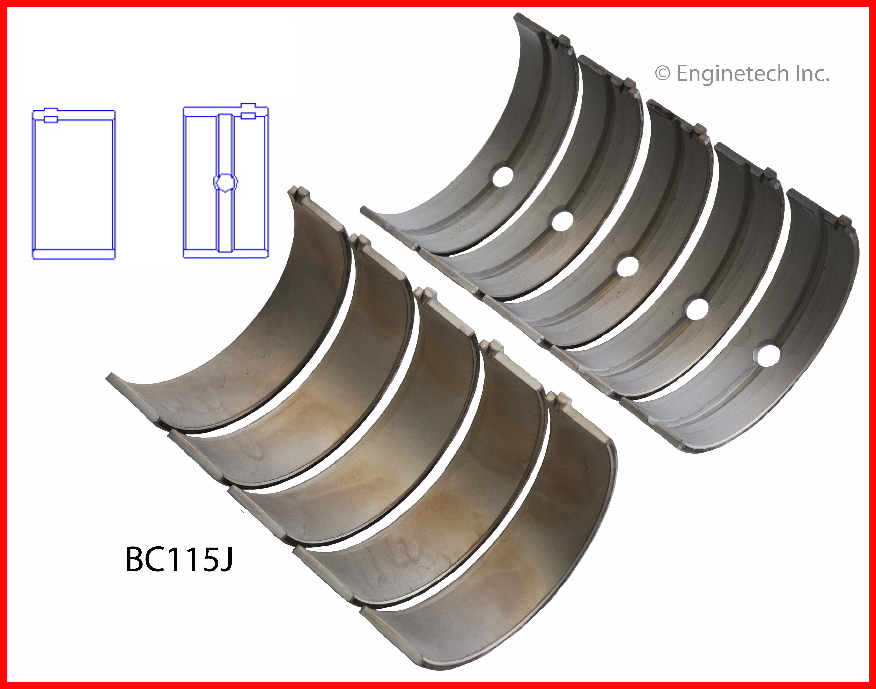 Engine Crankshaft Main Bearing Set