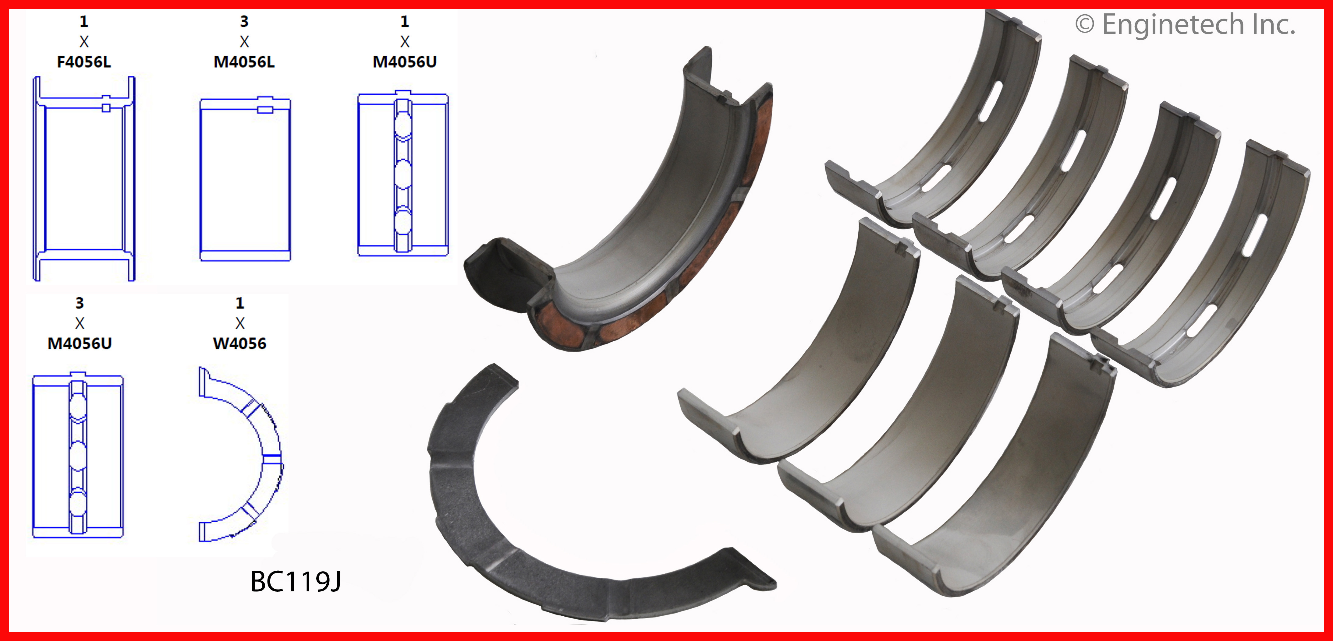 Engine Crankshaft Main Bearing Set