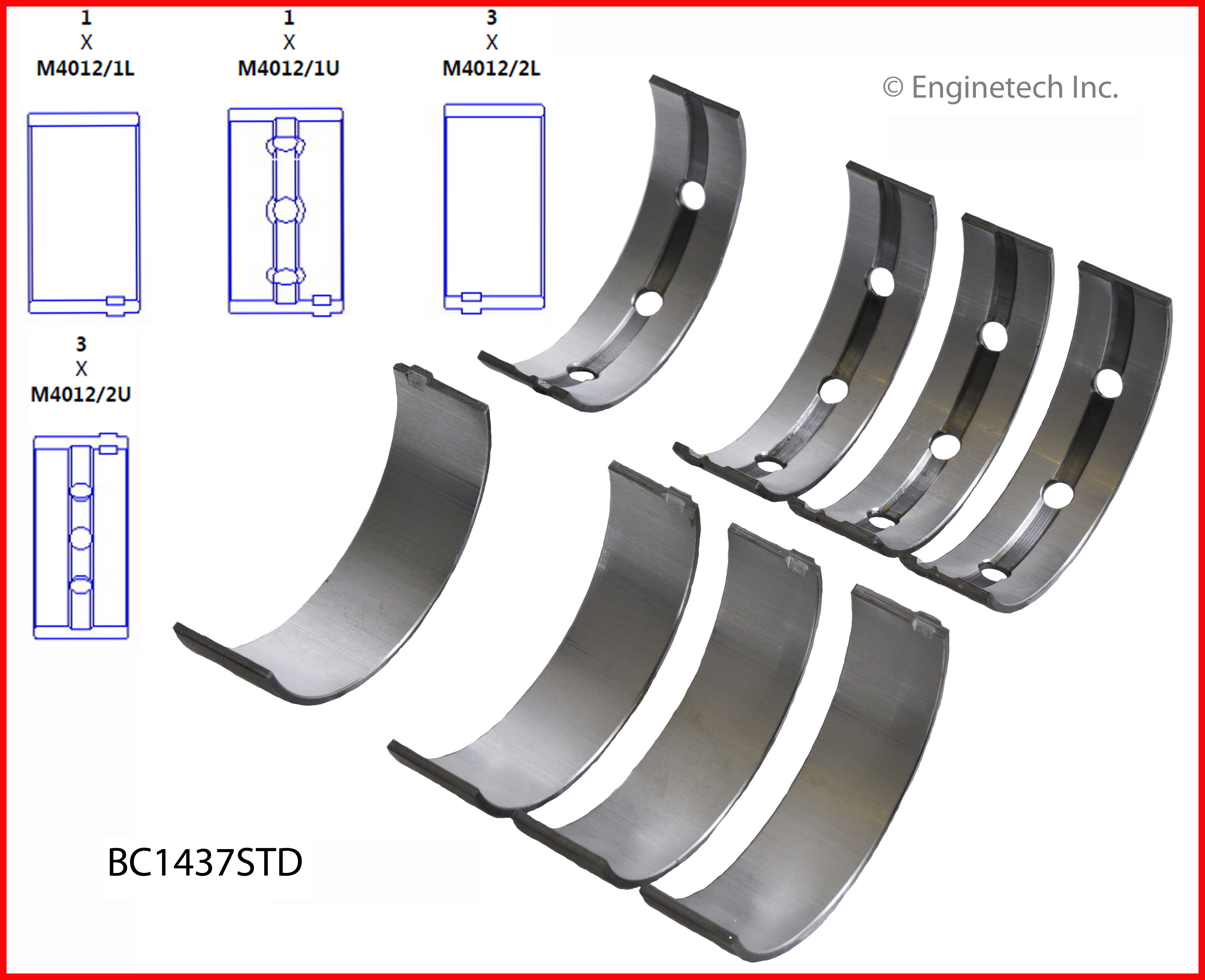 Engine Crankshaft Main Bearing Set