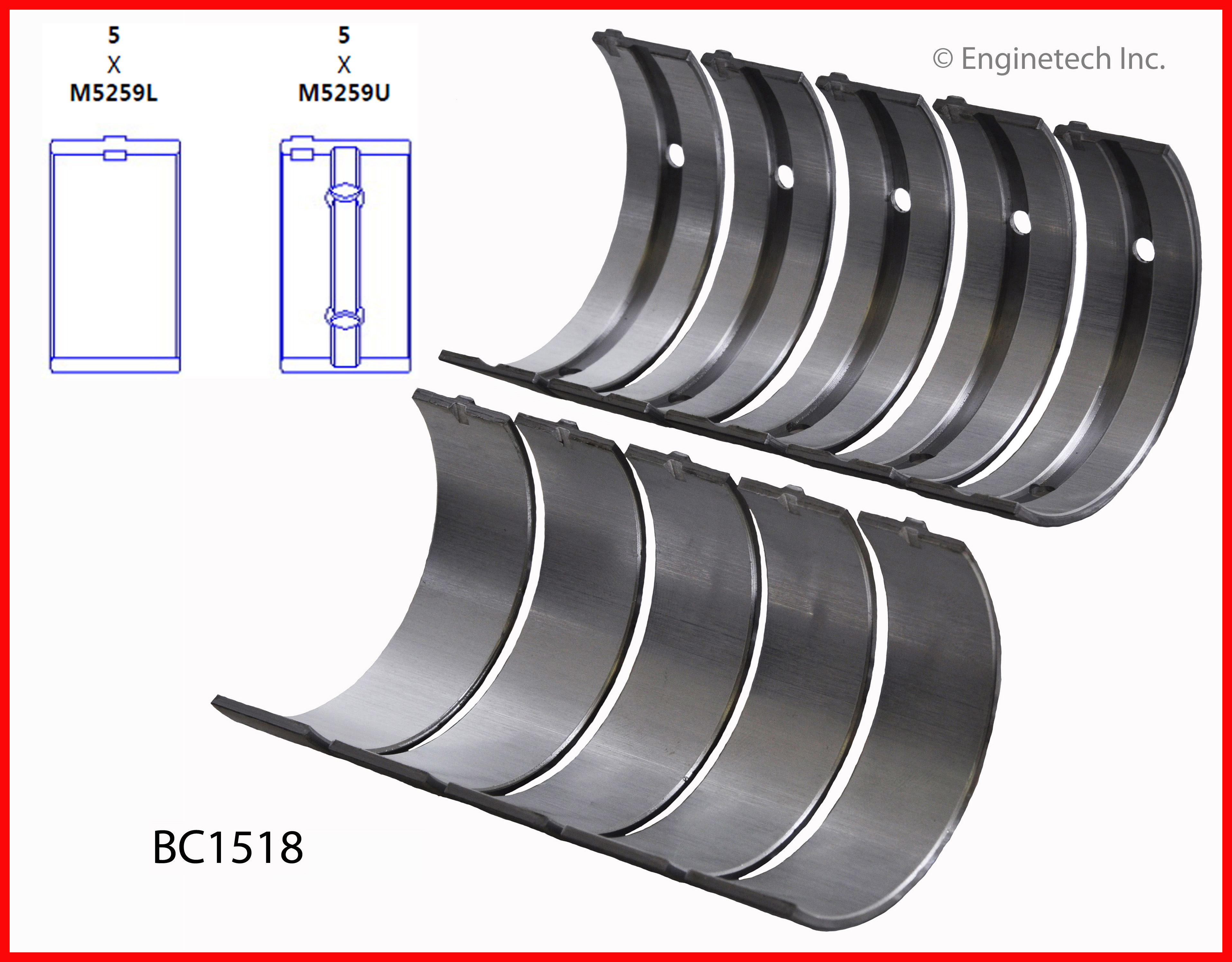 Engine Crankshaft Main Bearing Set