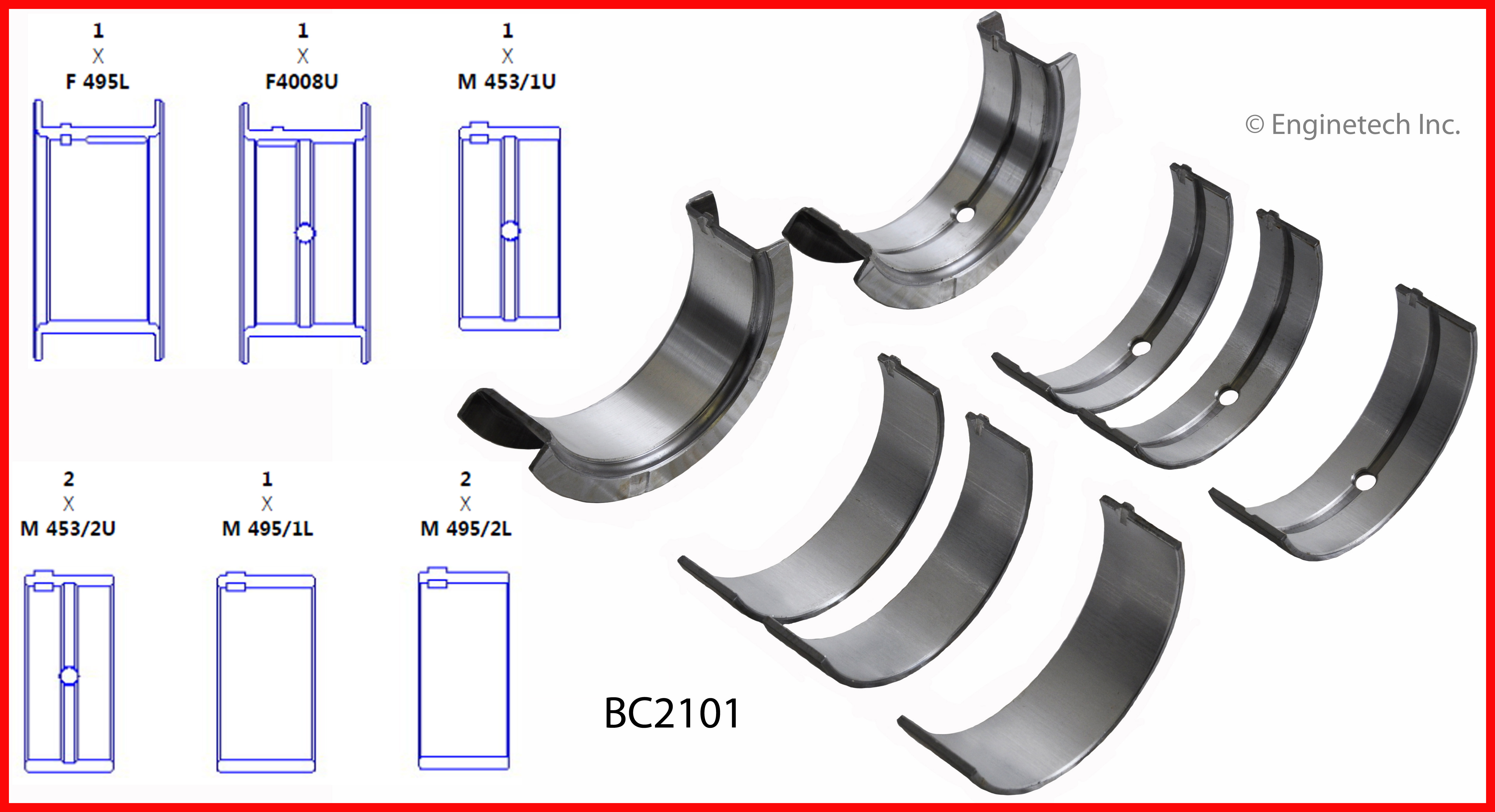 Engine Crankshaft Main Bearing Set