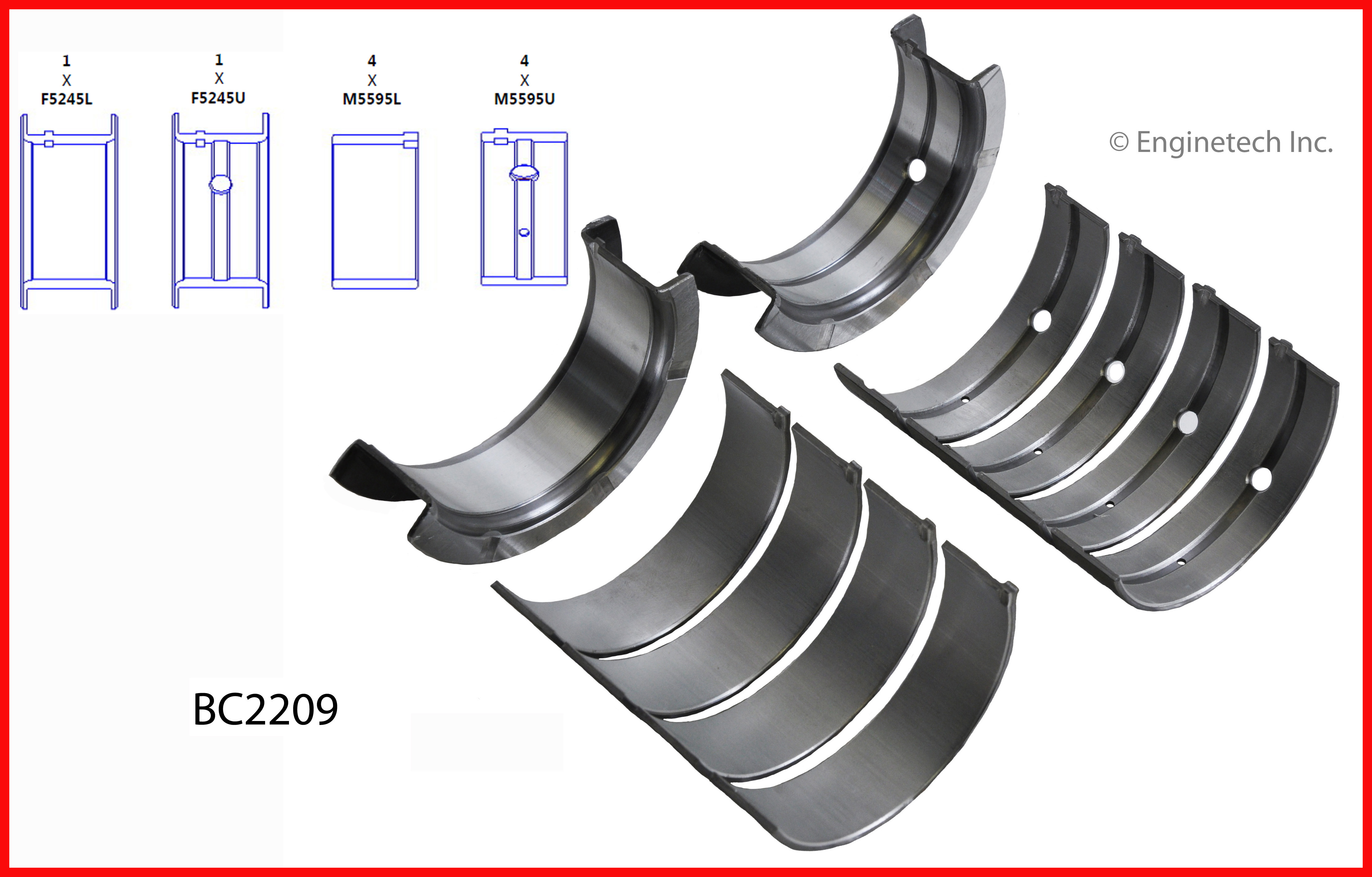 Engine Crankshaft Main Bearing Set