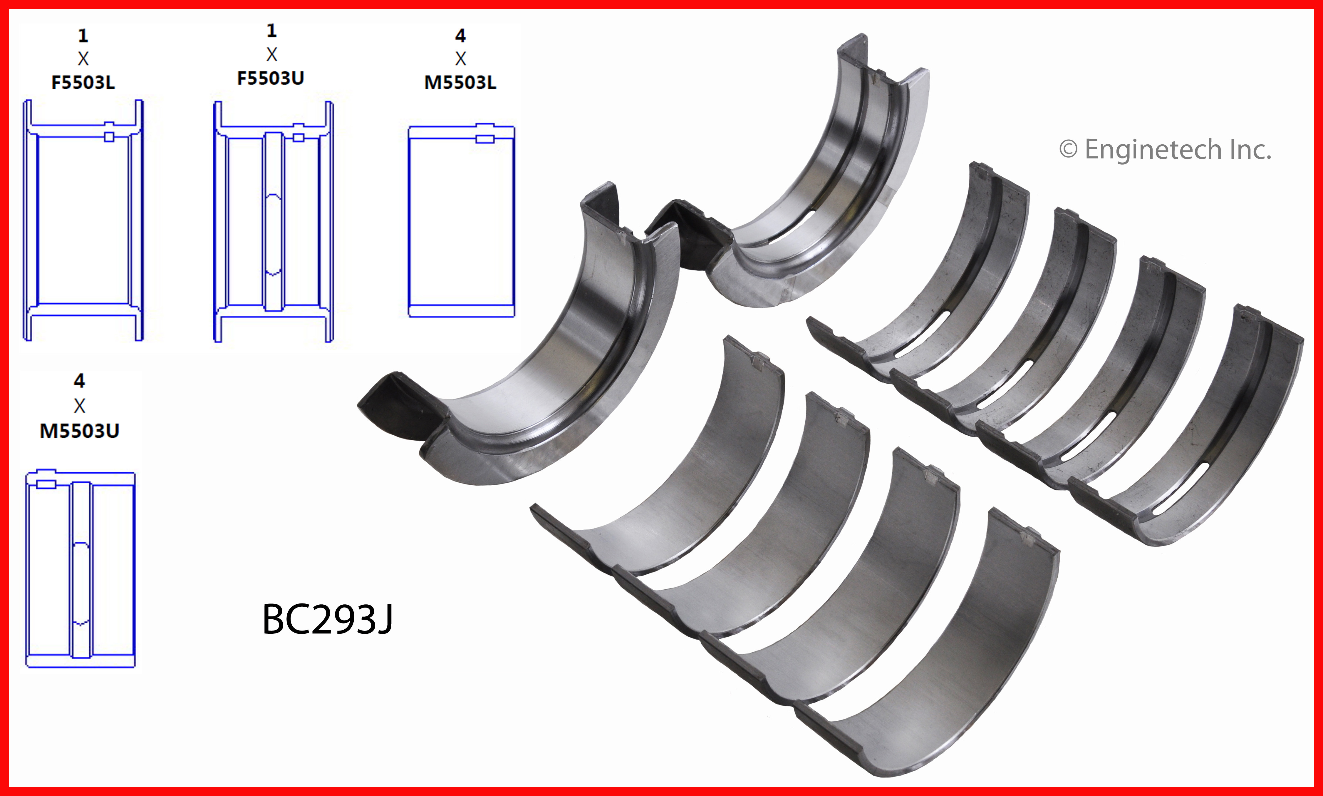 Engine Crankshaft Main Bearing Set