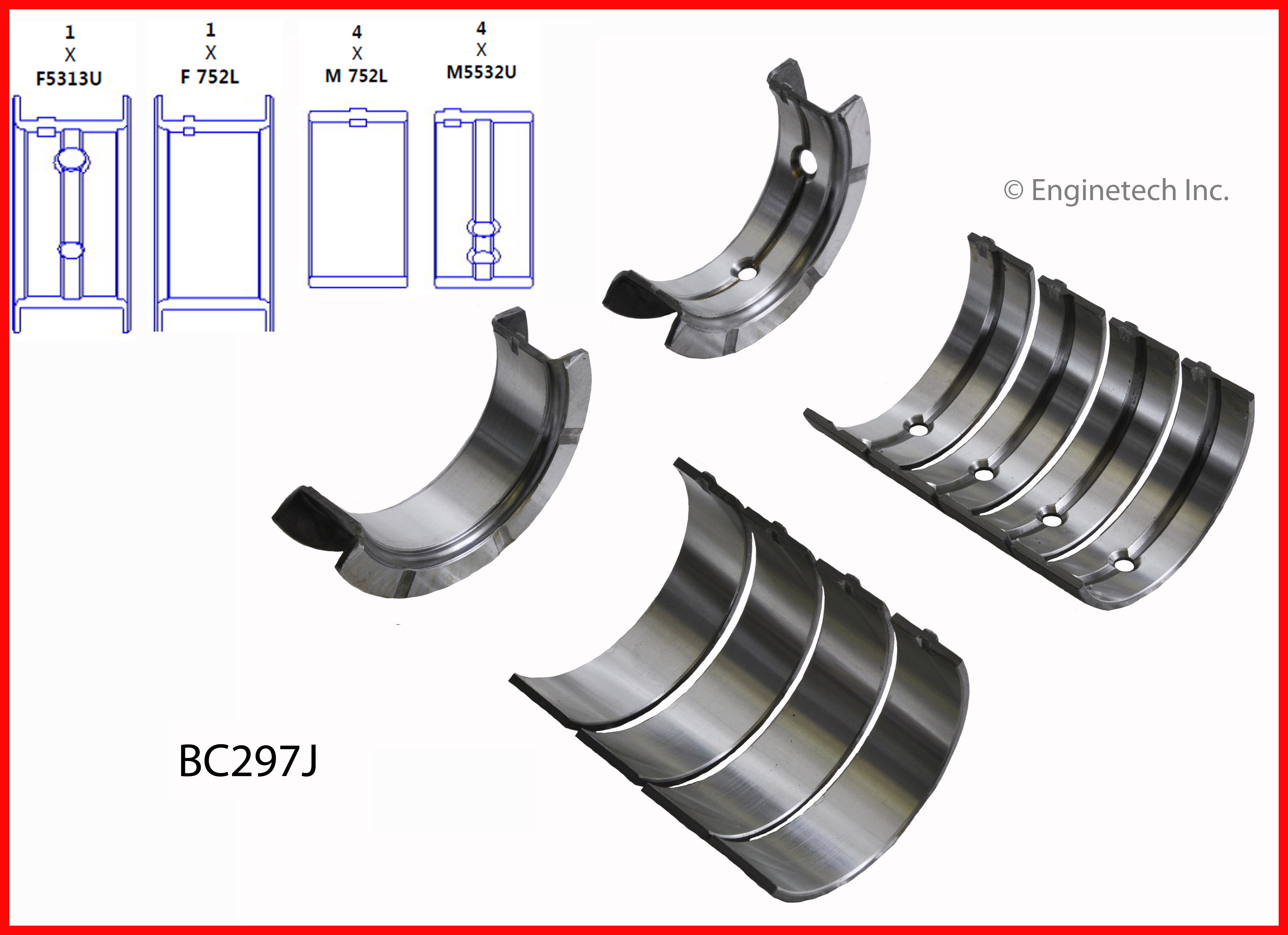 Engine Crankshaft Main Bearing Set