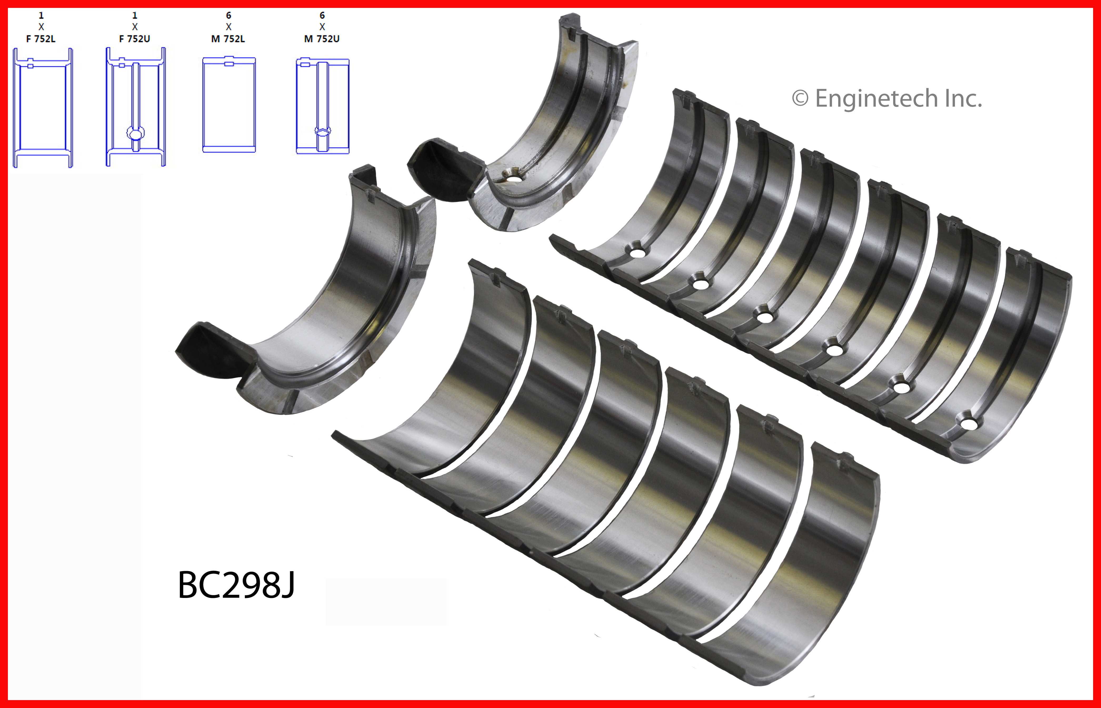 Engine Crankshaft Main Bearing Set