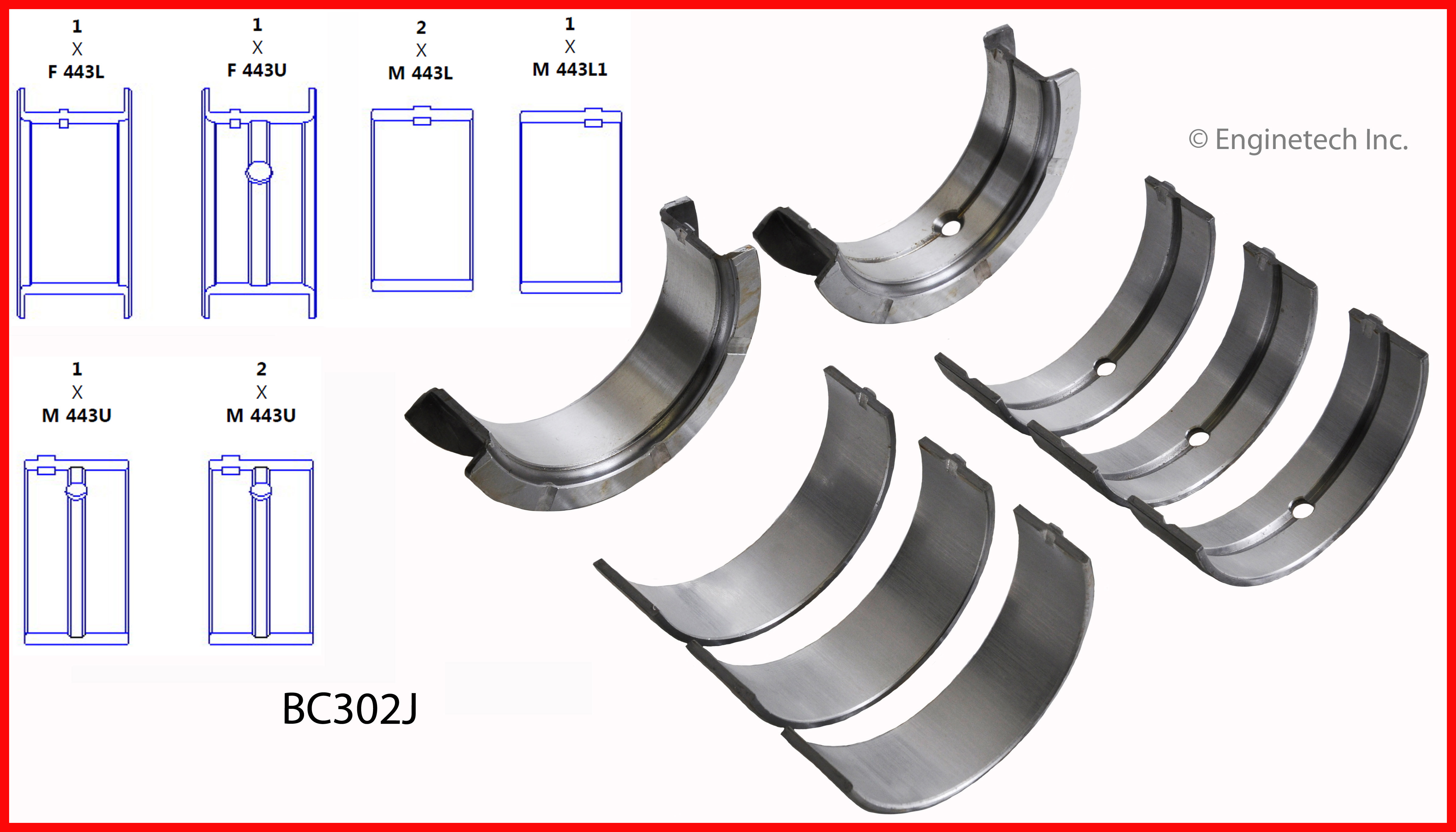 Engine Crankshaft Main Bearing Set