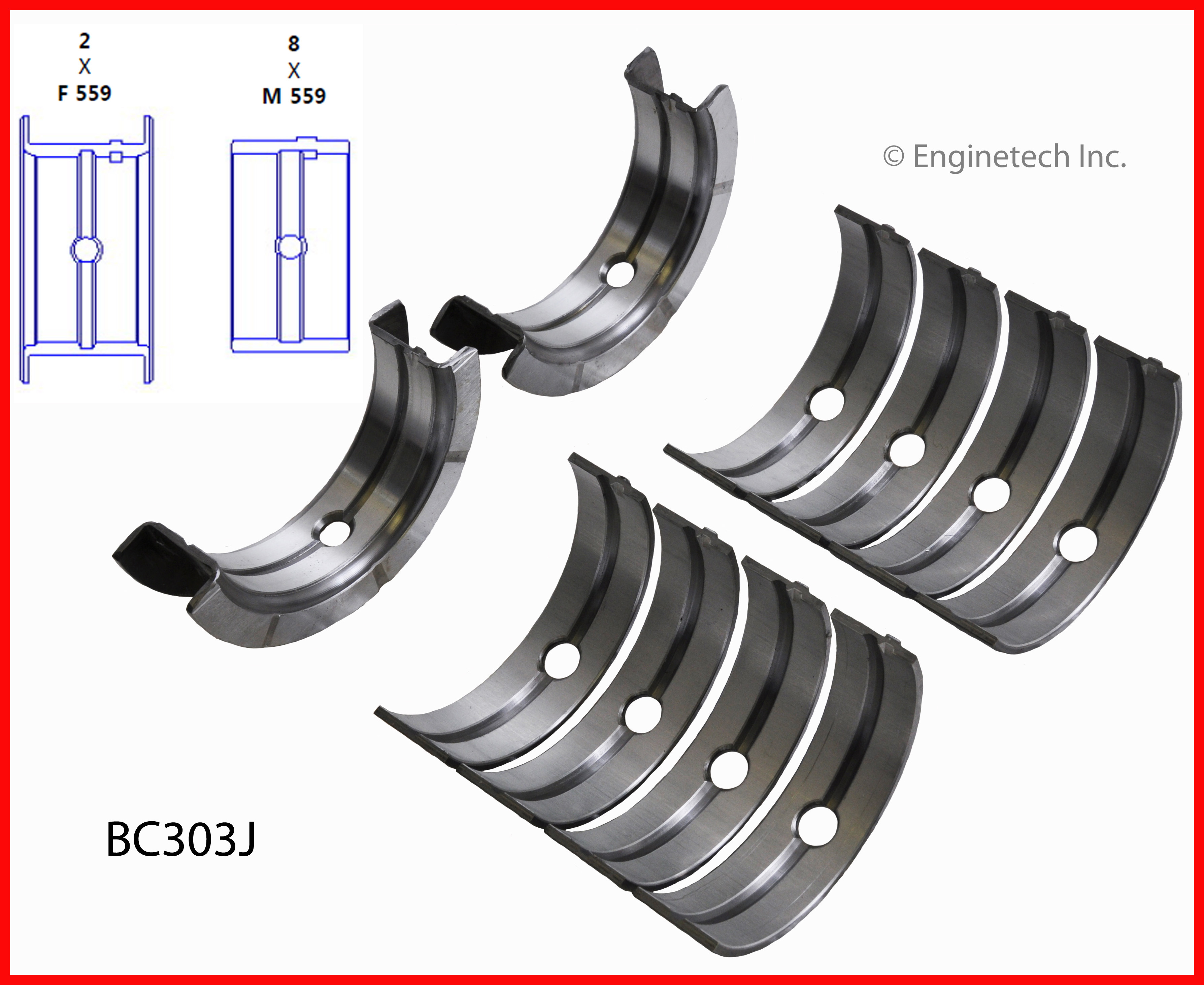 Engine Crankshaft Main Bearing Set