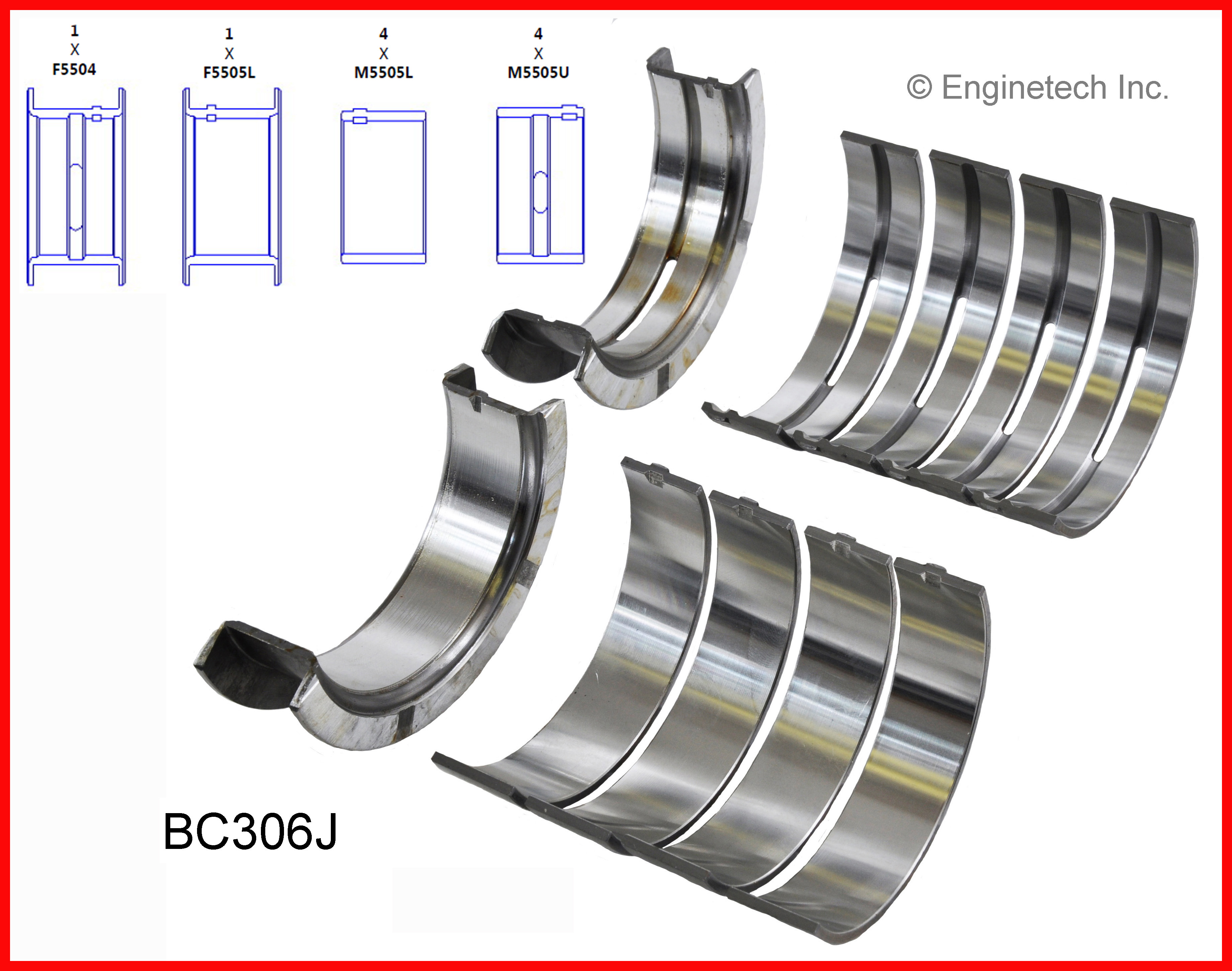 Engine Crankshaft Main Bearing Set