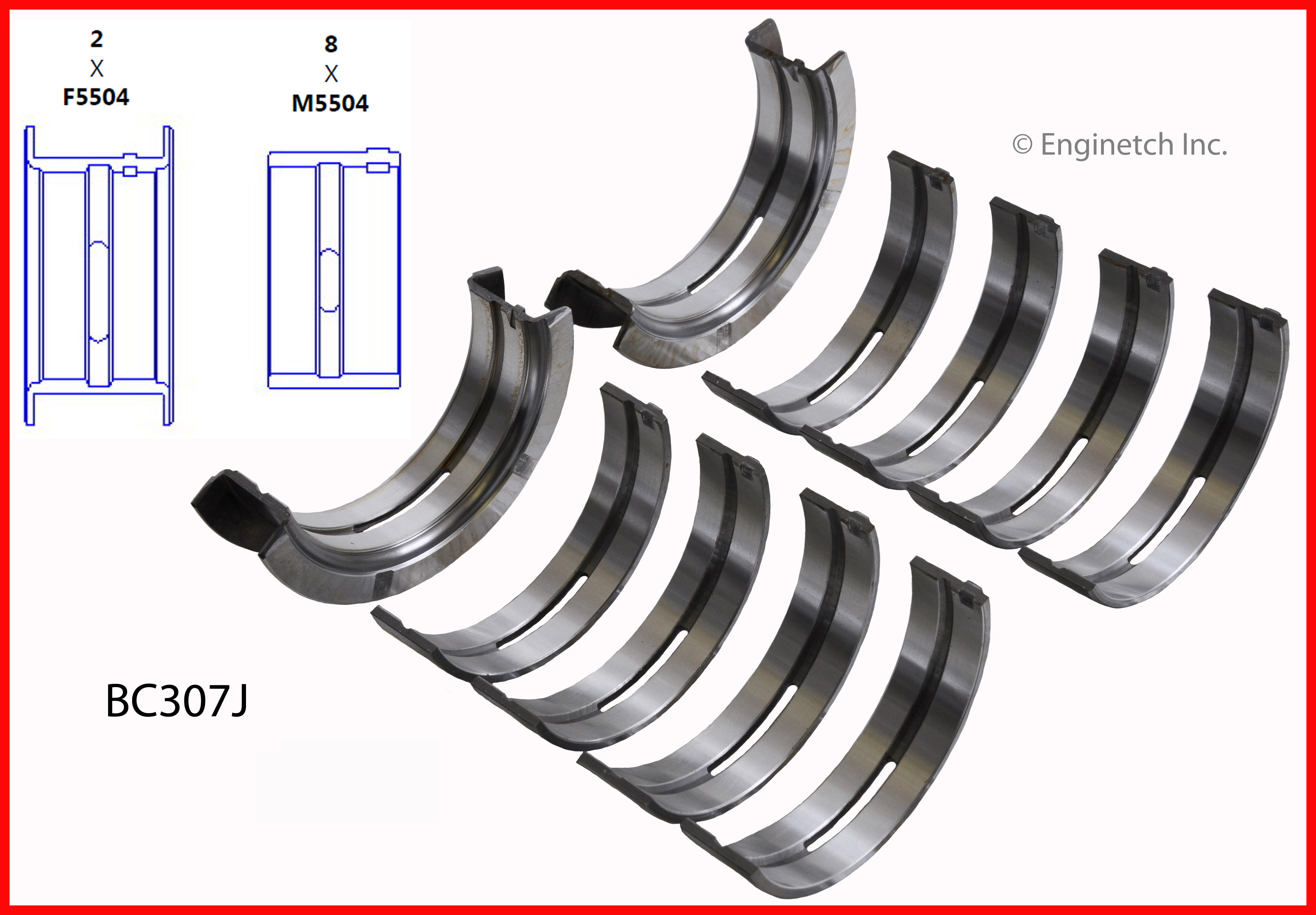 Engine Crankshaft Main Bearing Set