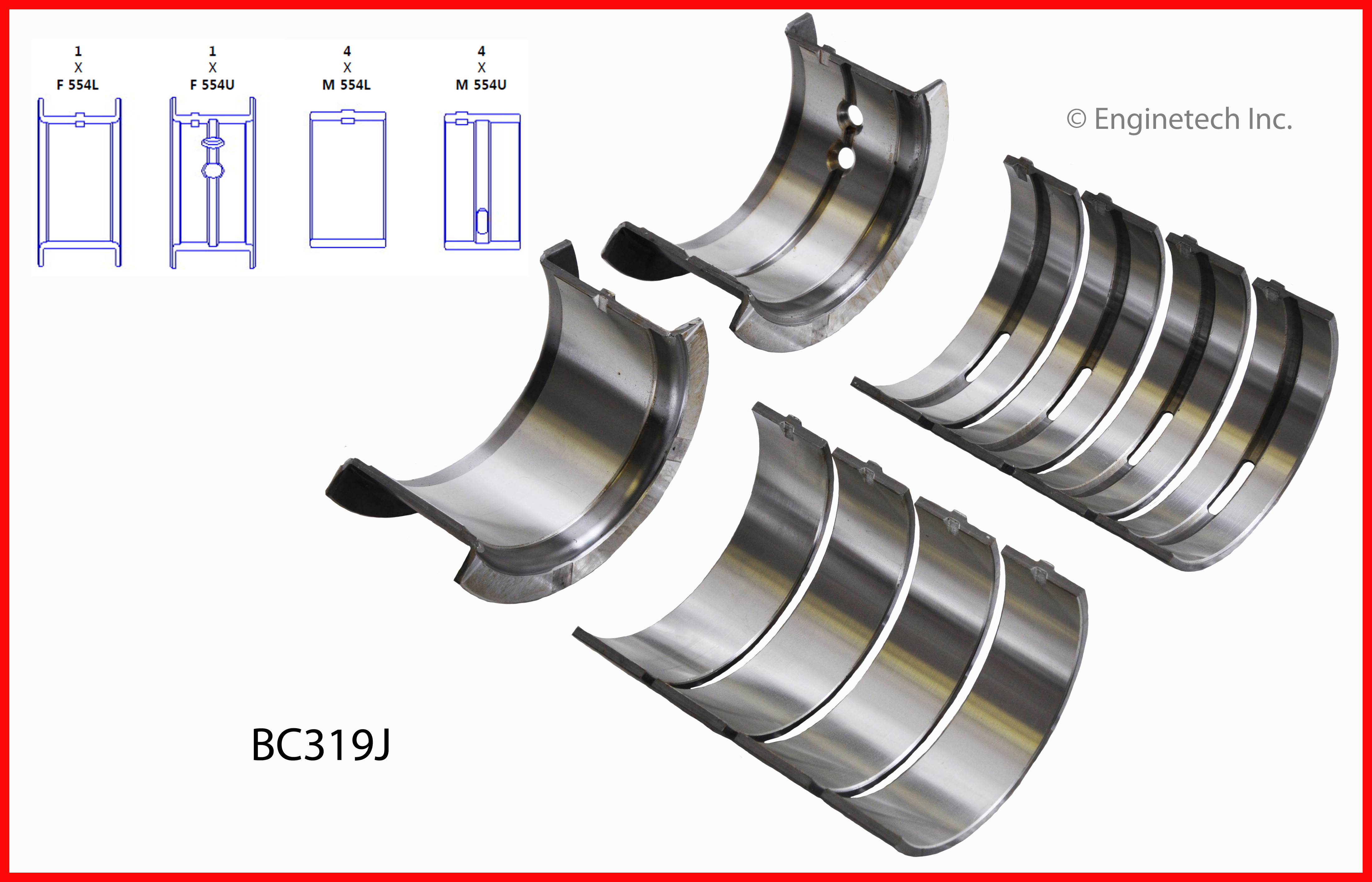 Engine Crankshaft Main Bearing Set