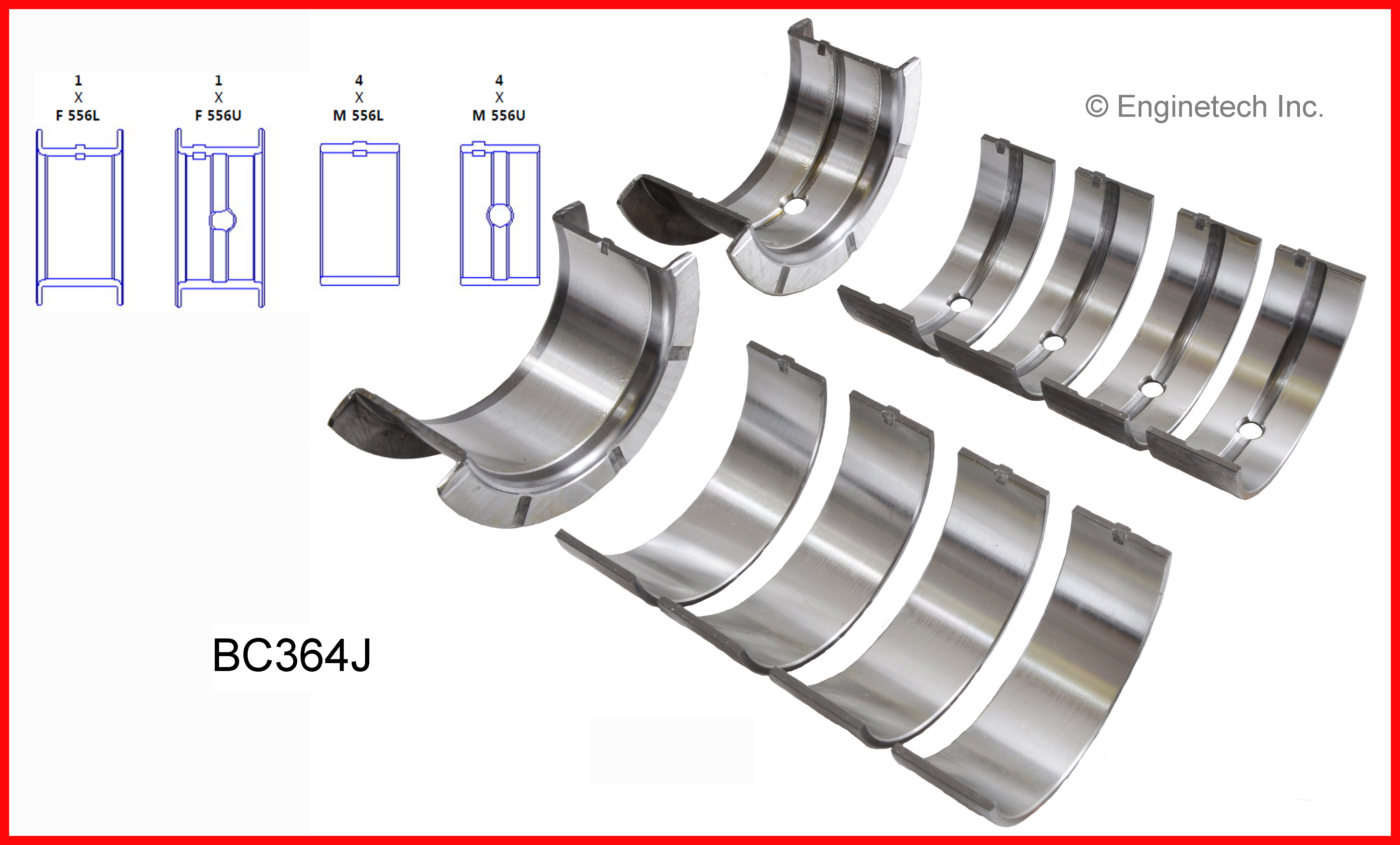 Engine Crankshaft Main Bearing Set