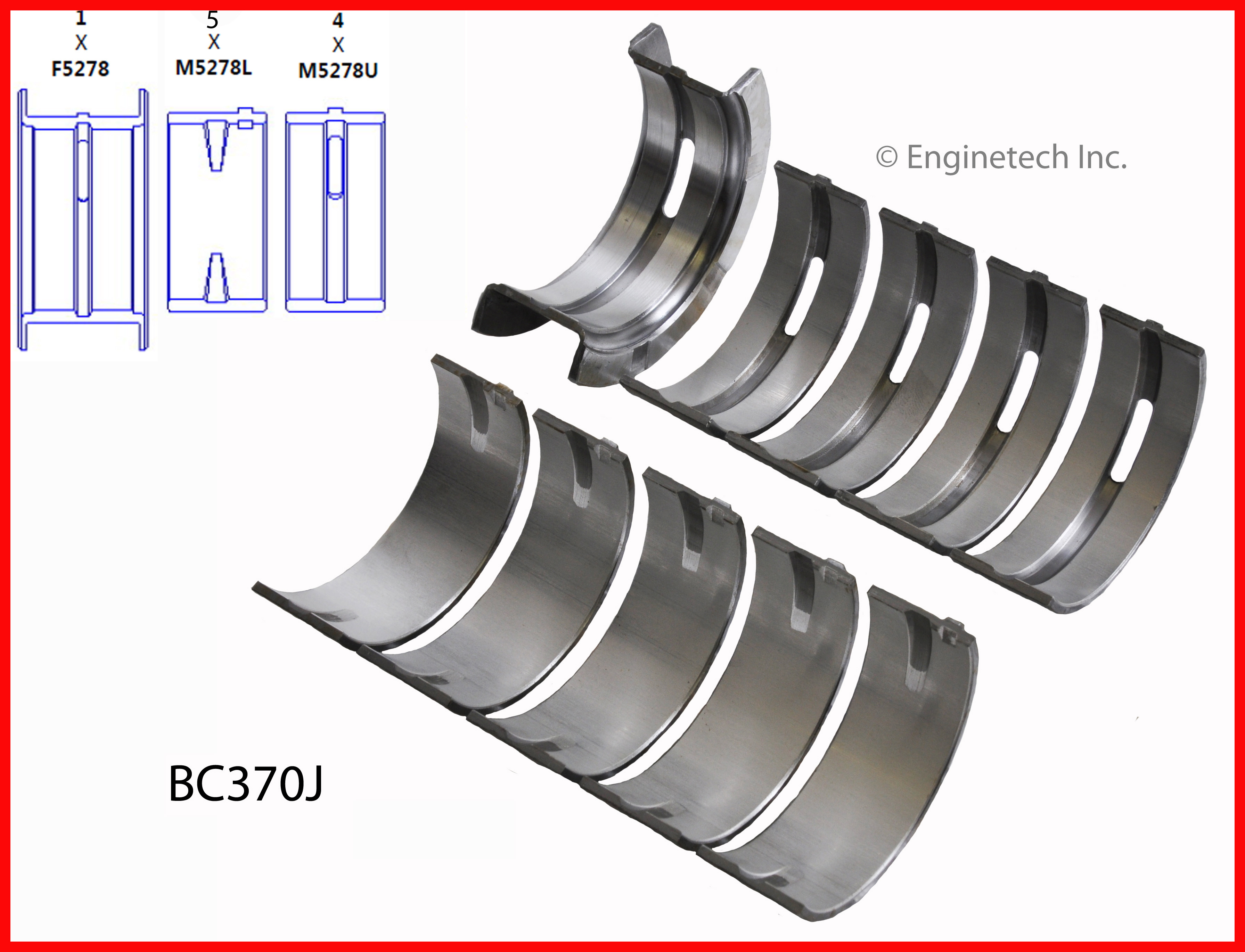 Engine Crankshaft Main Bearing Set