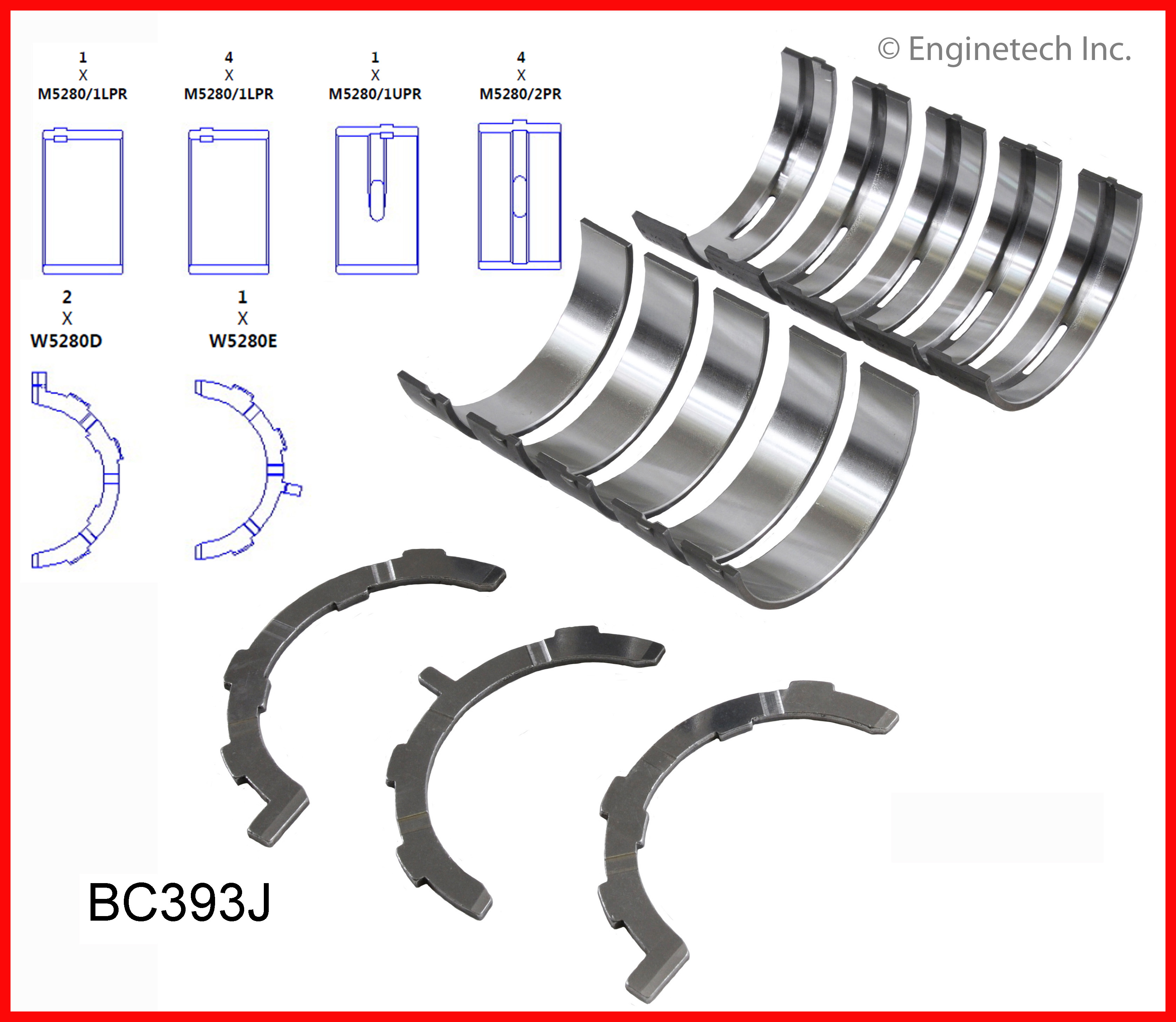 Engine Crankshaft Main Bearing Set