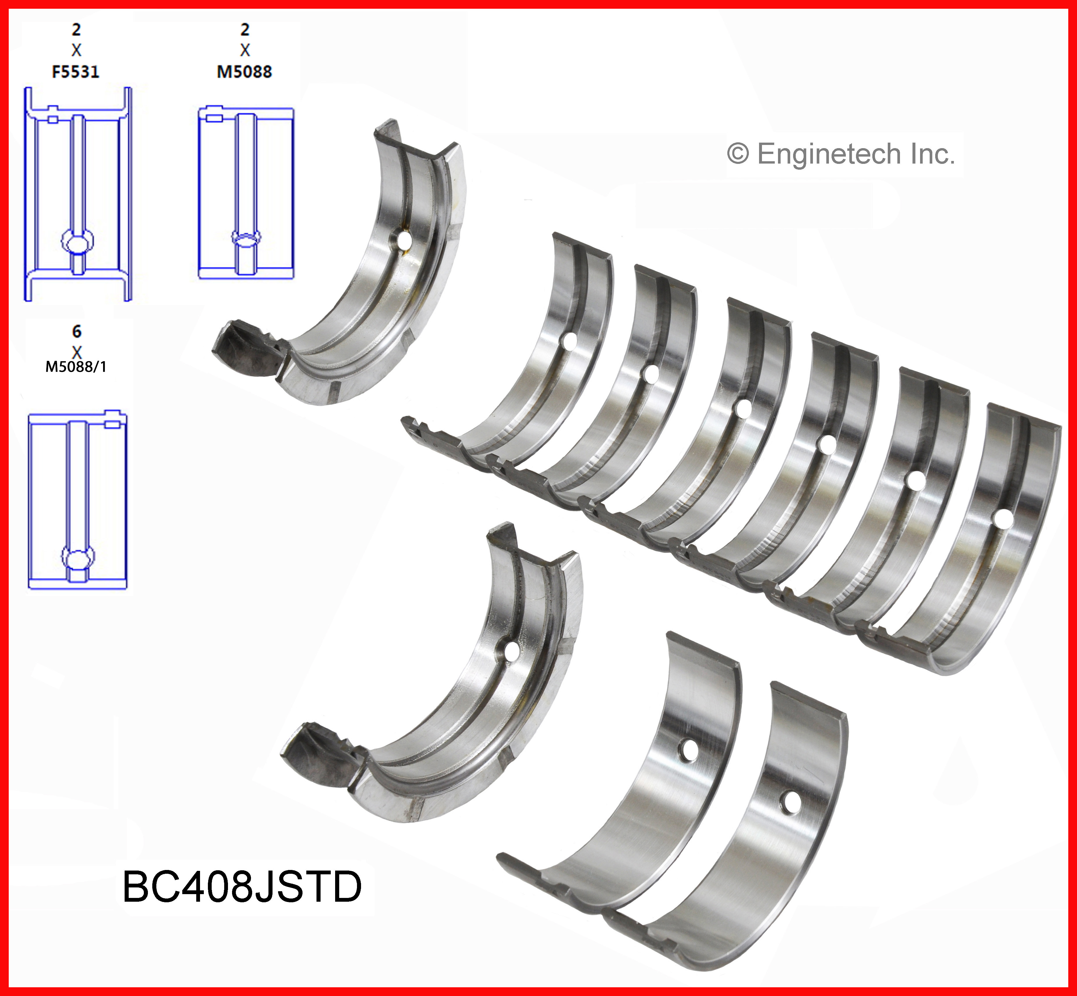 Engine Crankshaft Main Bearing Set