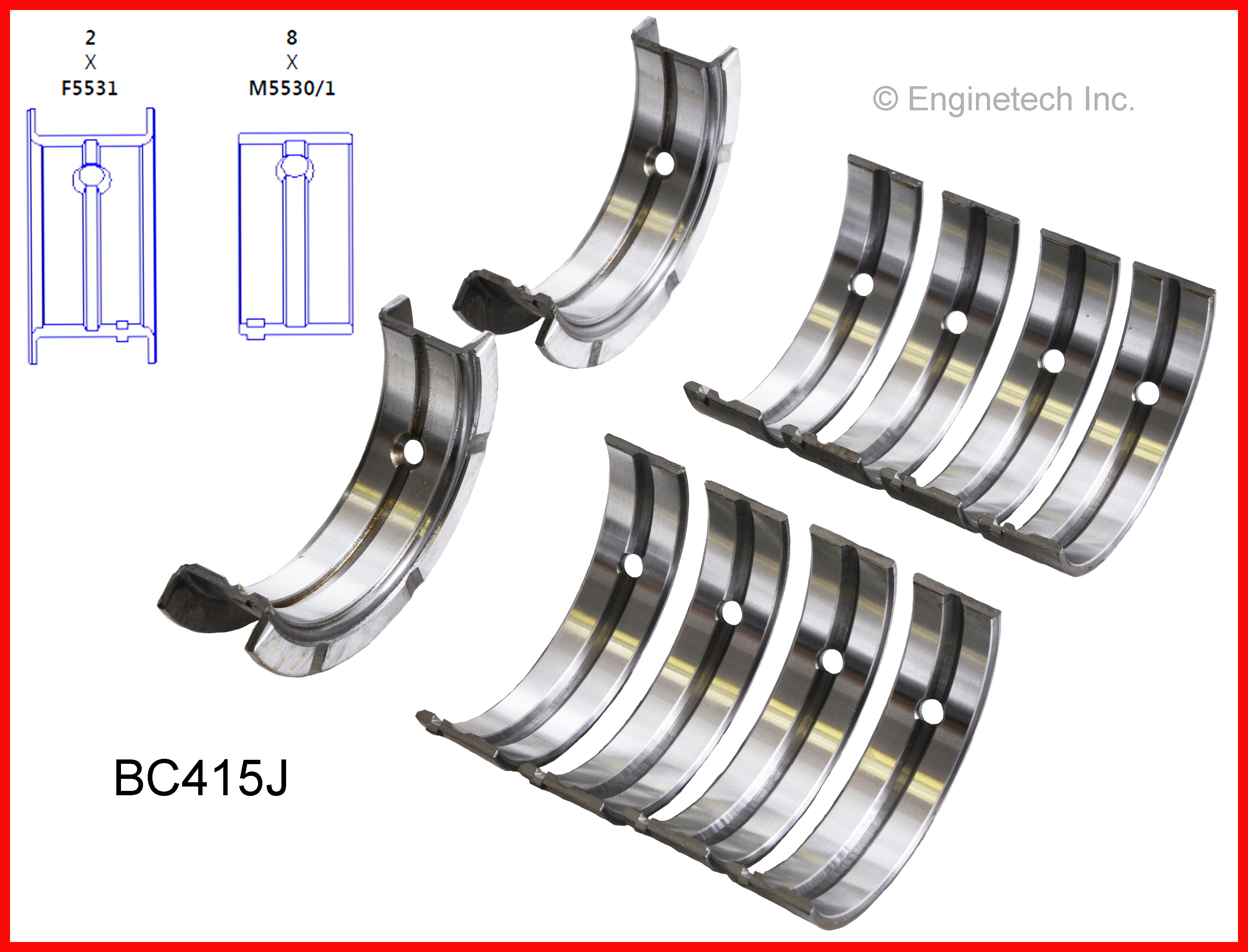 Engine Crankshaft Main Bearing Set