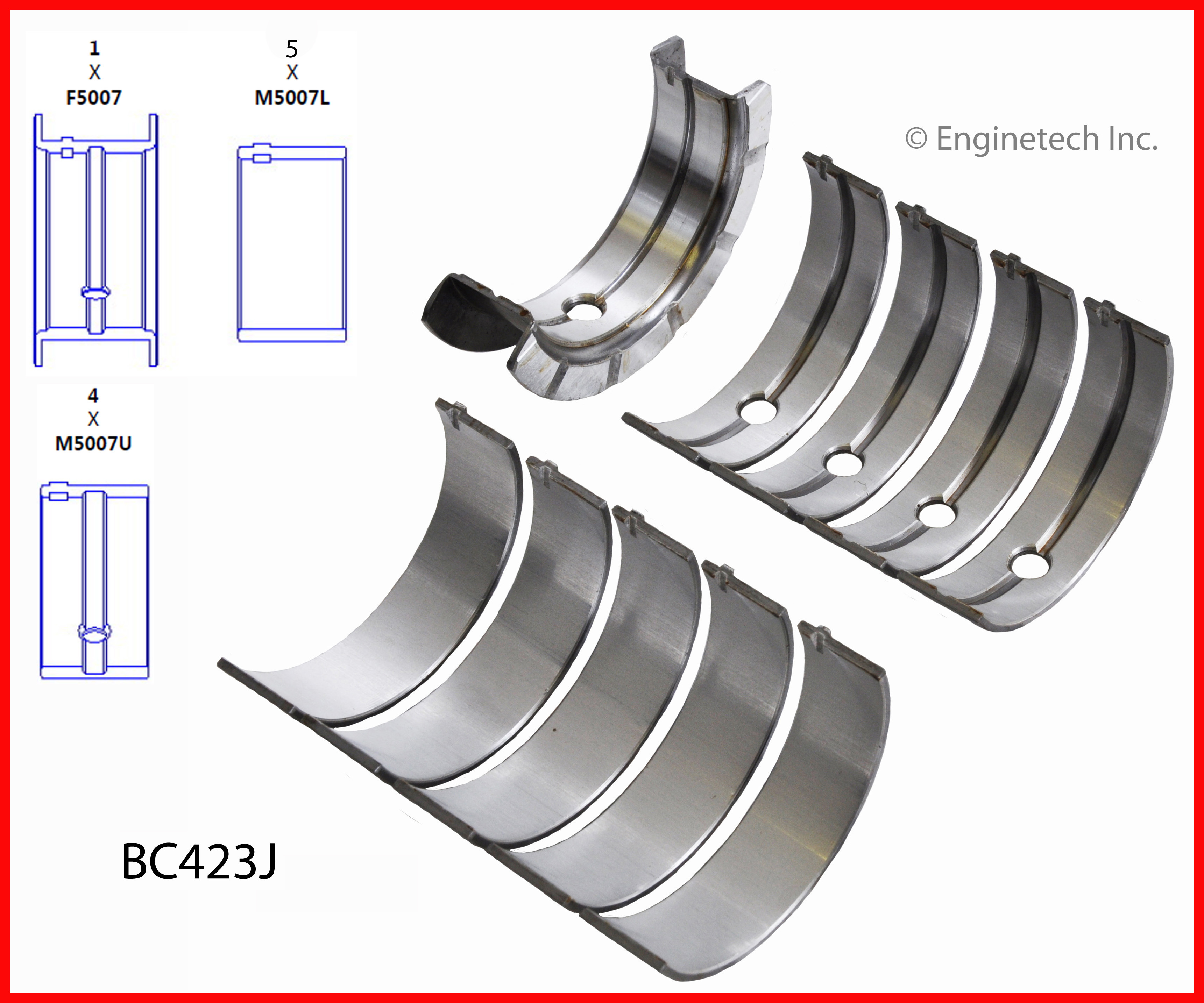 Engine Crankshaft Main Bearing Set