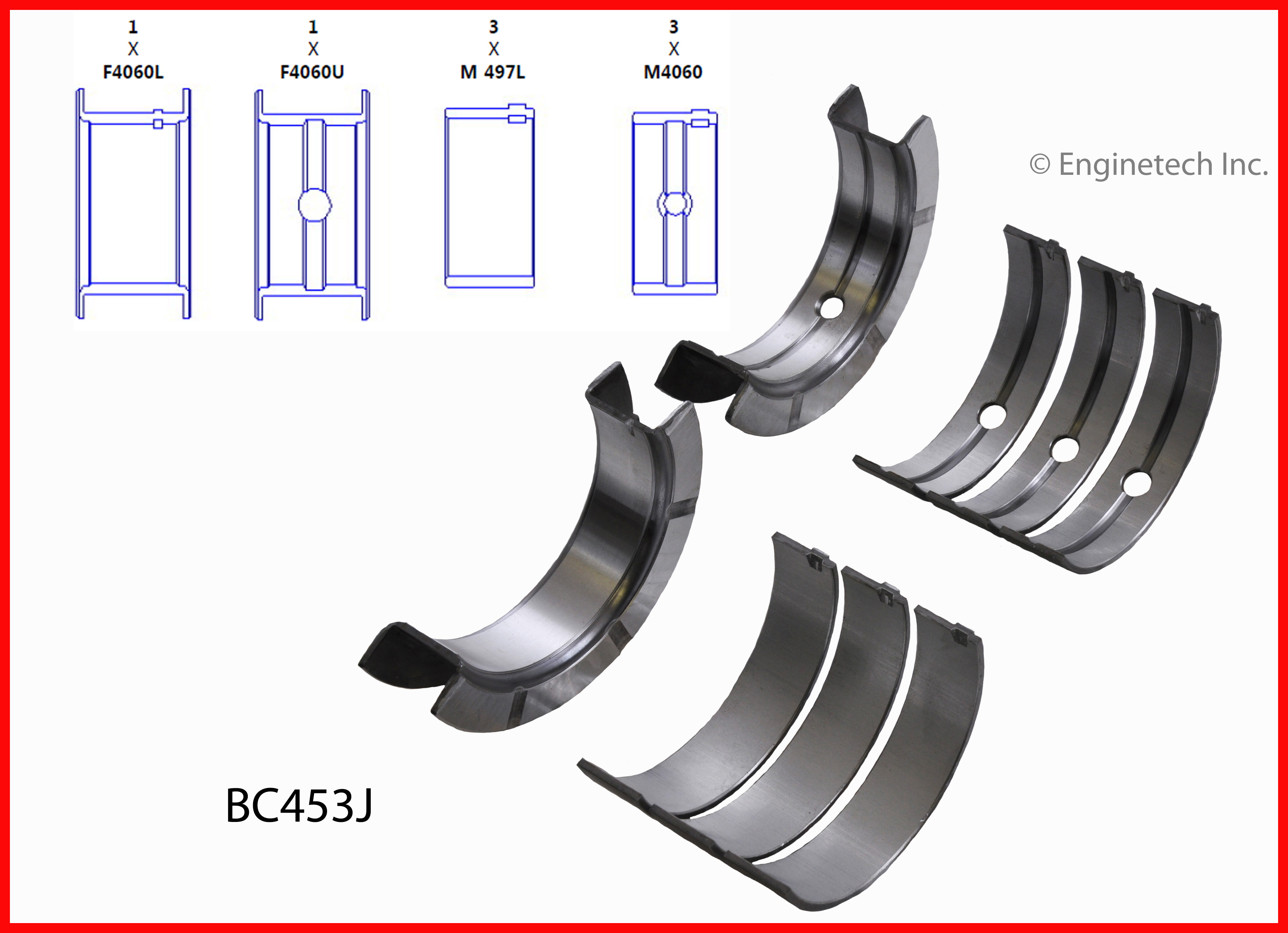 Engine Crankshaft Main Bearing Set