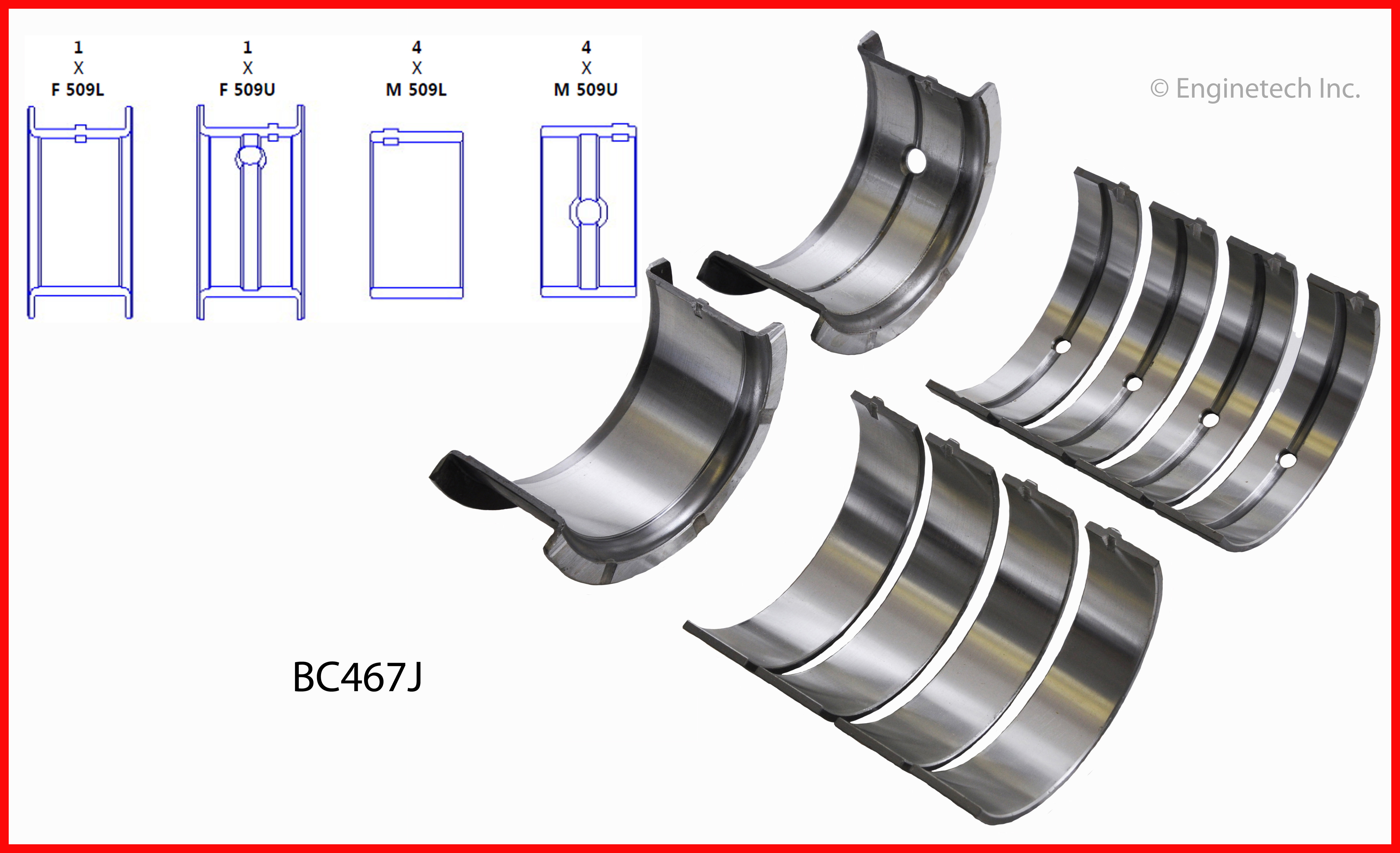 Engine Crankshaft Main Bearing Set