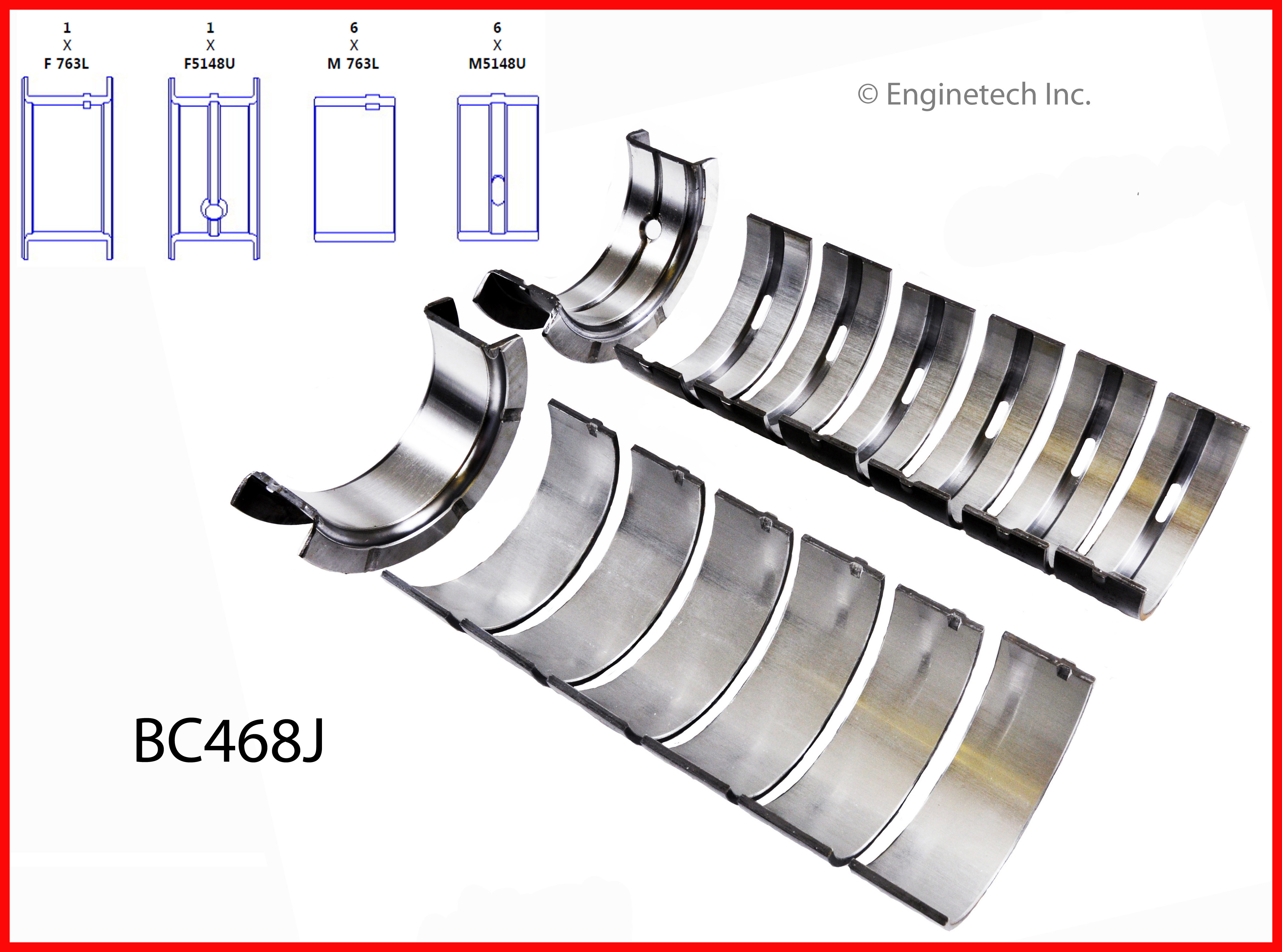 Engine Crankshaft Main Bearing Set