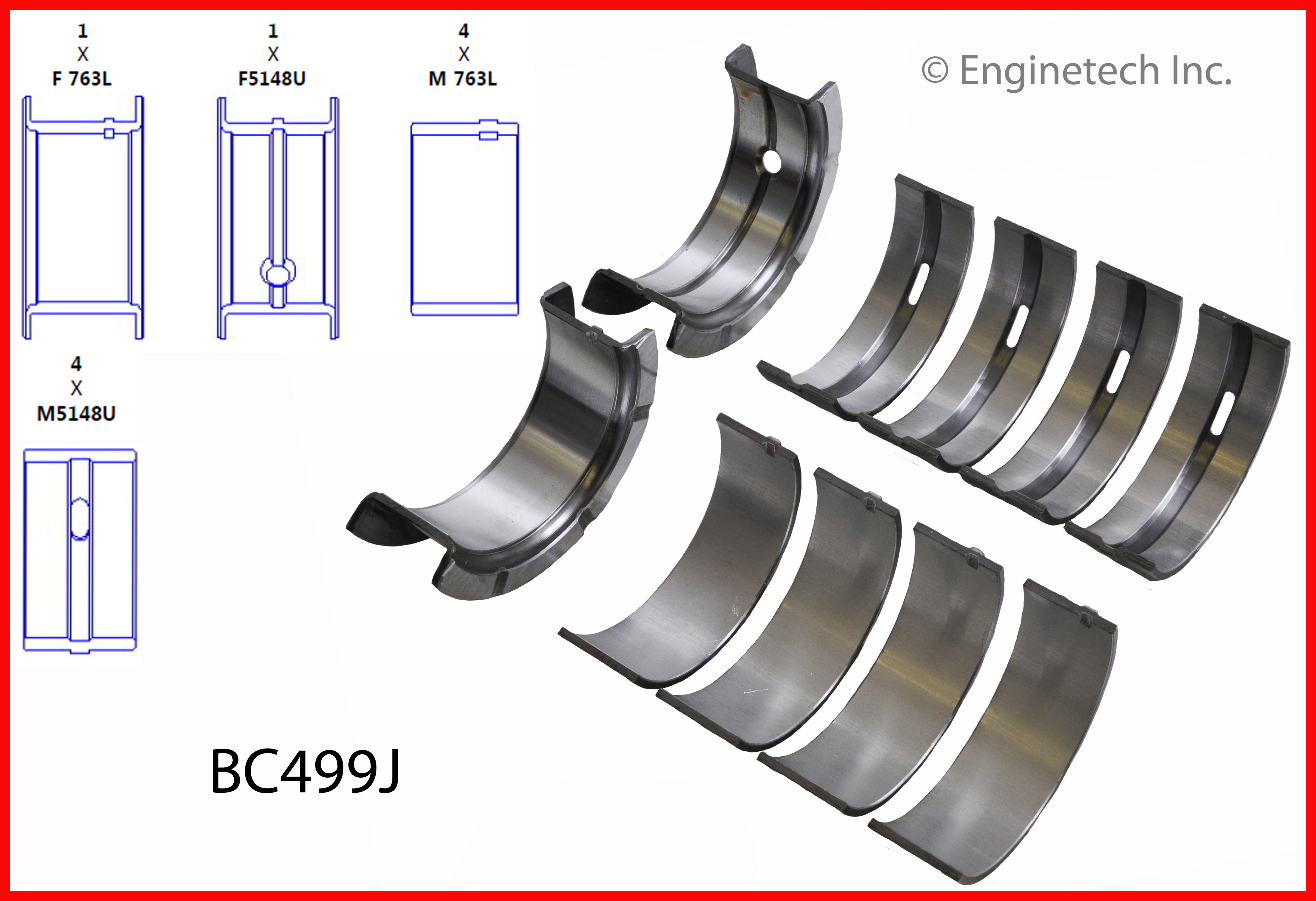 Engine Crankshaft Main Bearing Set