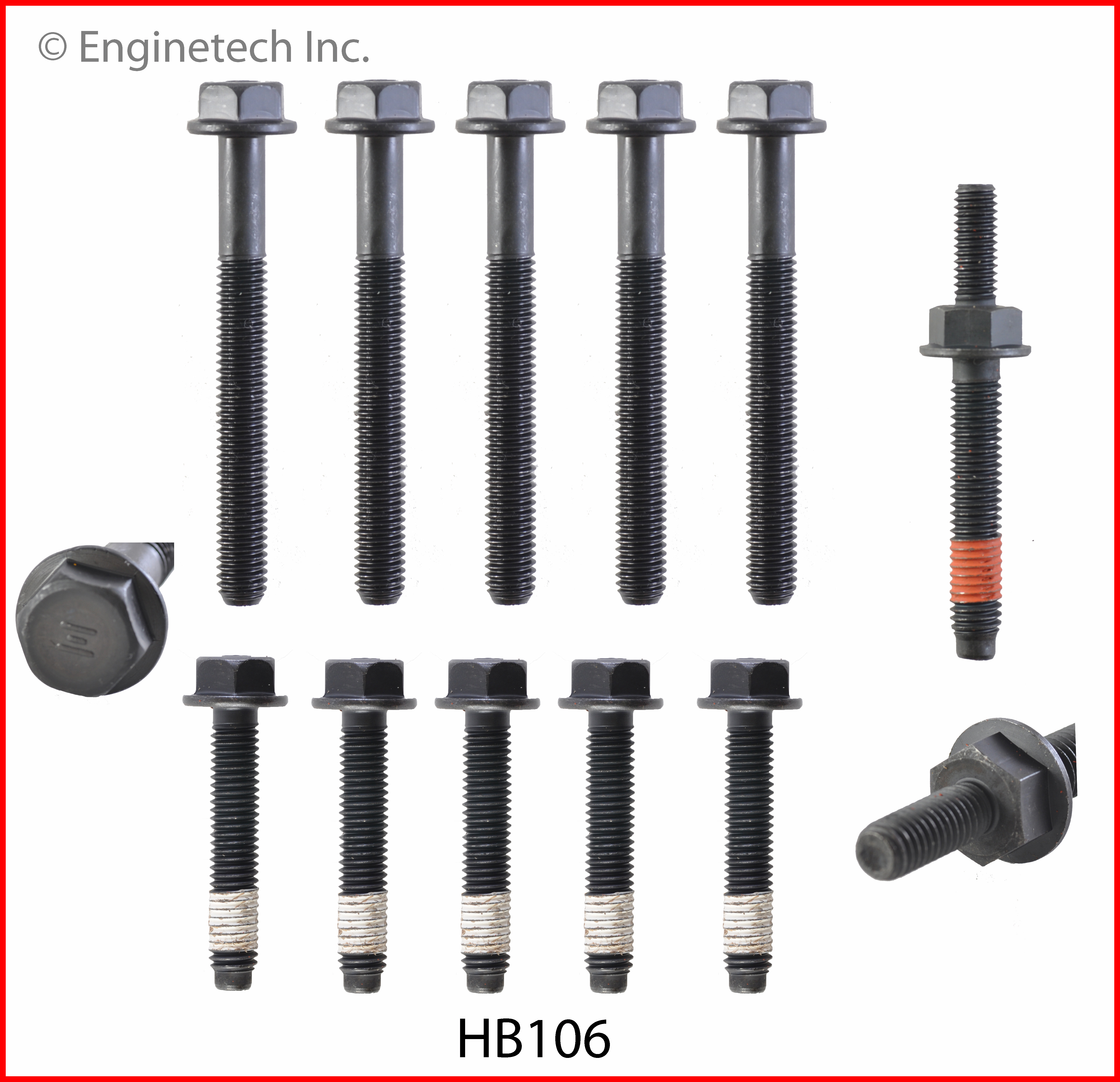 Engine Cylinder Head Bolt Set