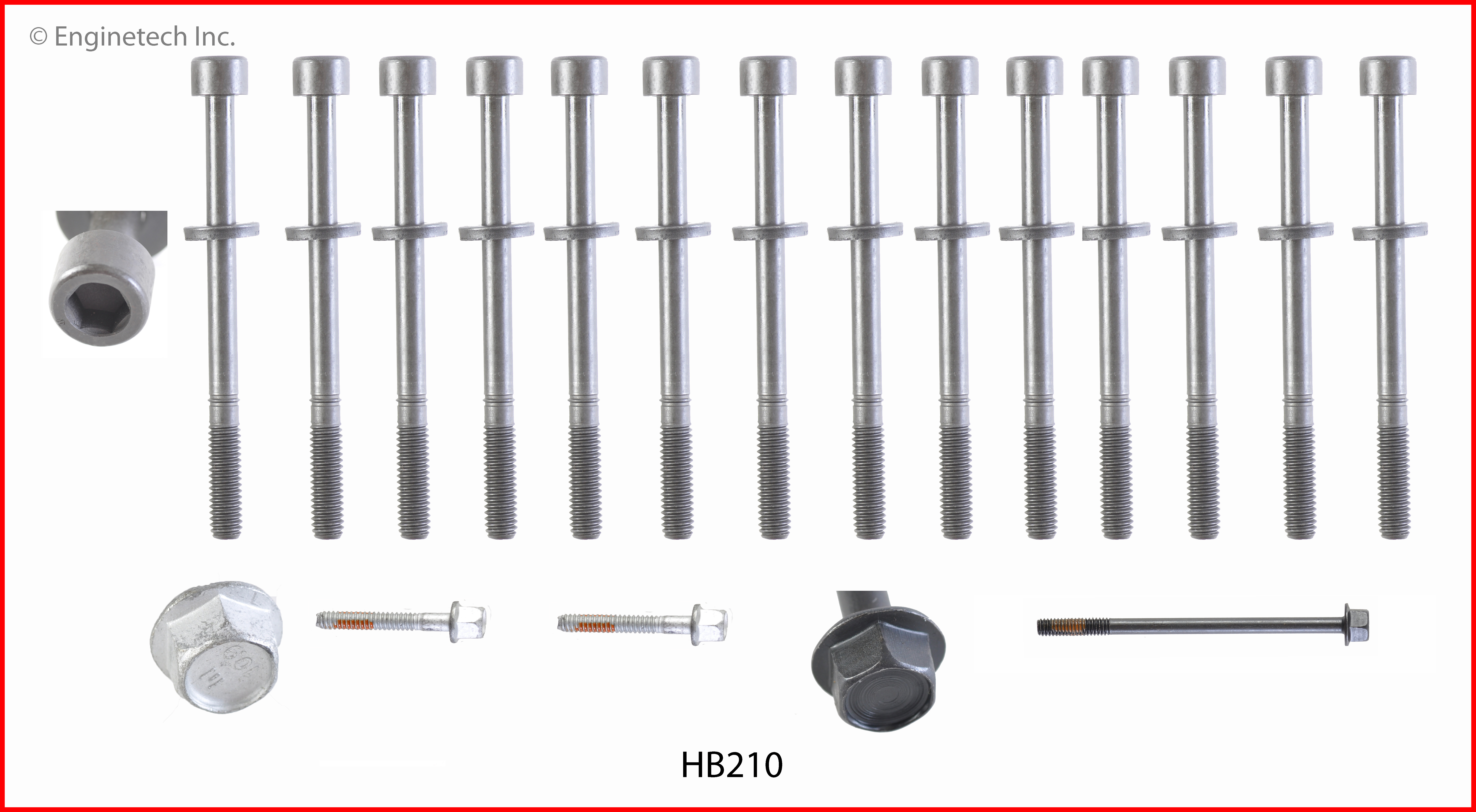 Engine Cylinder Head Bolt Set